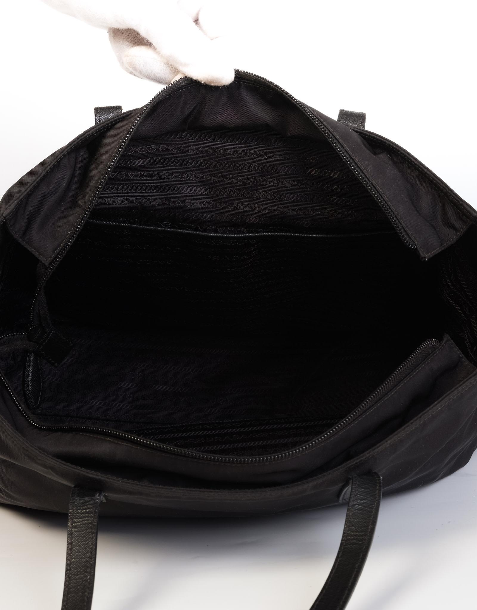Prada Black Nylon Tessuto Vela Nero Tote Bag MM 4