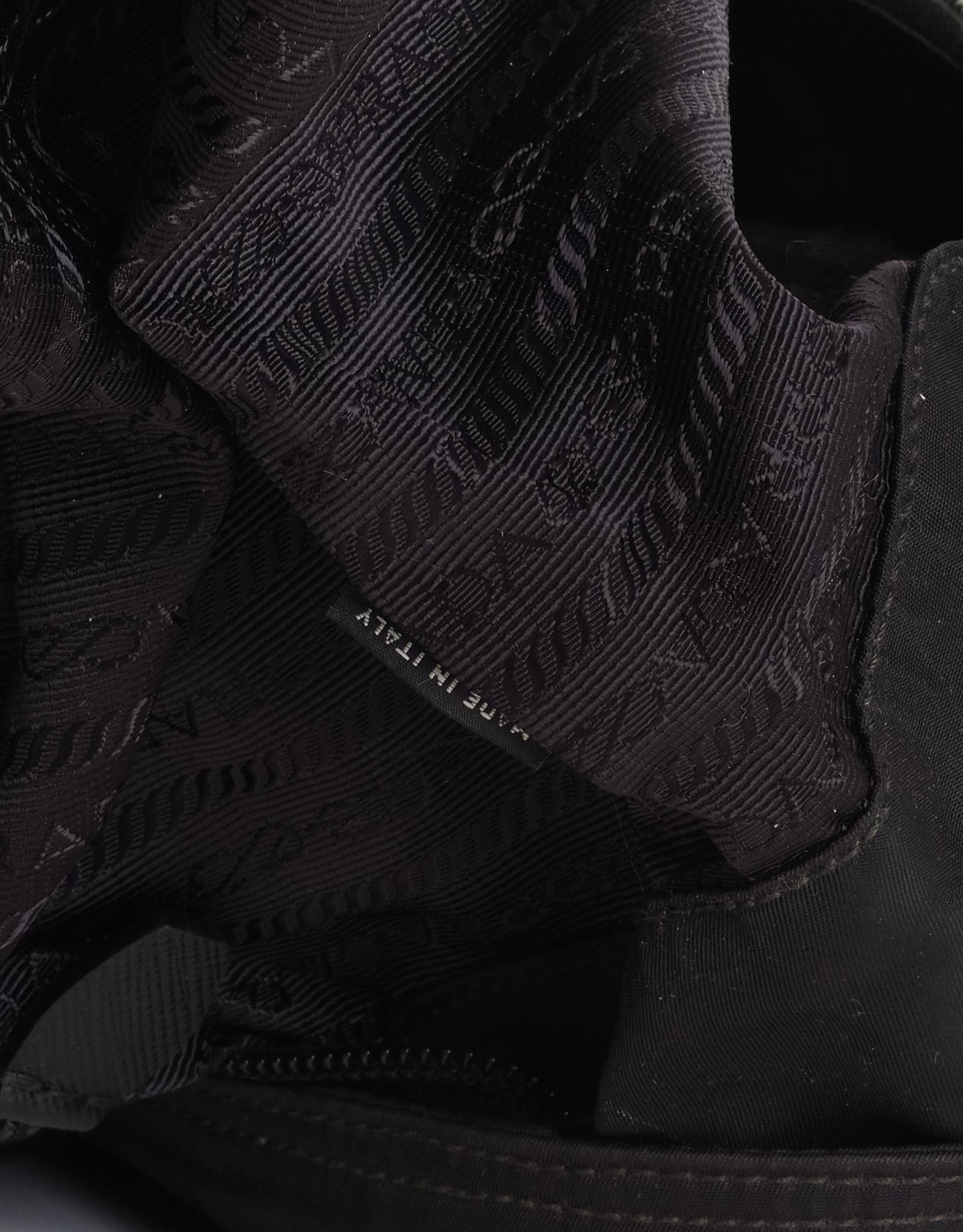 Women's Prada Black Nylon Tessuto Vela Nero Tote Bag MM