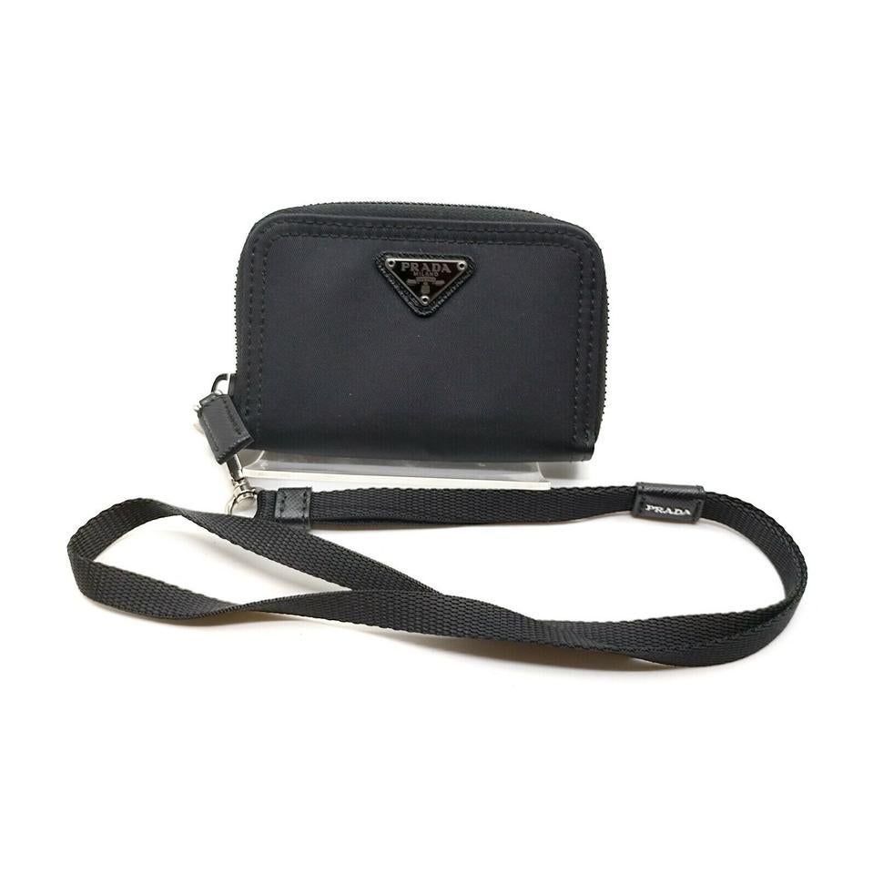 prada nylon coin purse