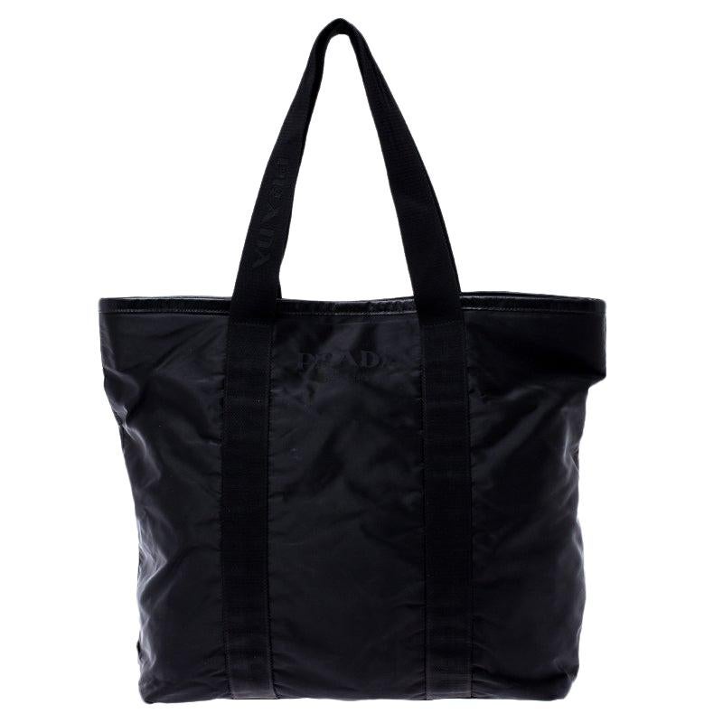 Prada Black Nylon Tote