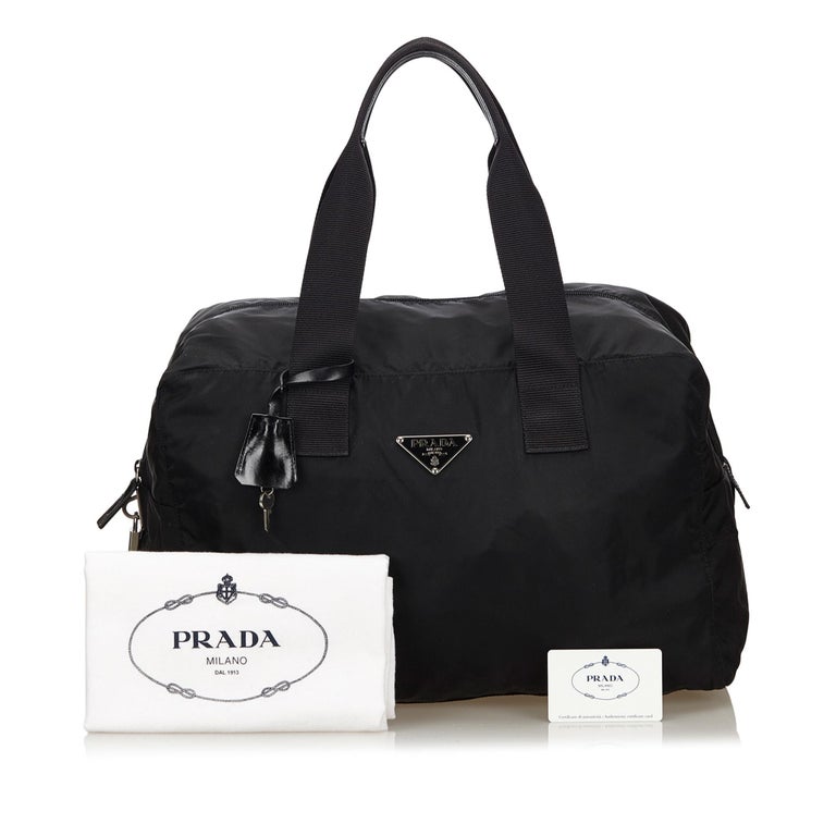 Prada Black Nylon Travel Bag at 1stdibs