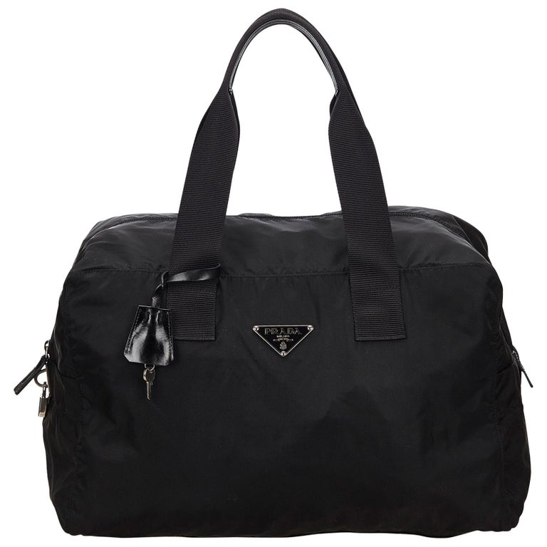 Prada Black Nylon Travel Bag at 1stdibs