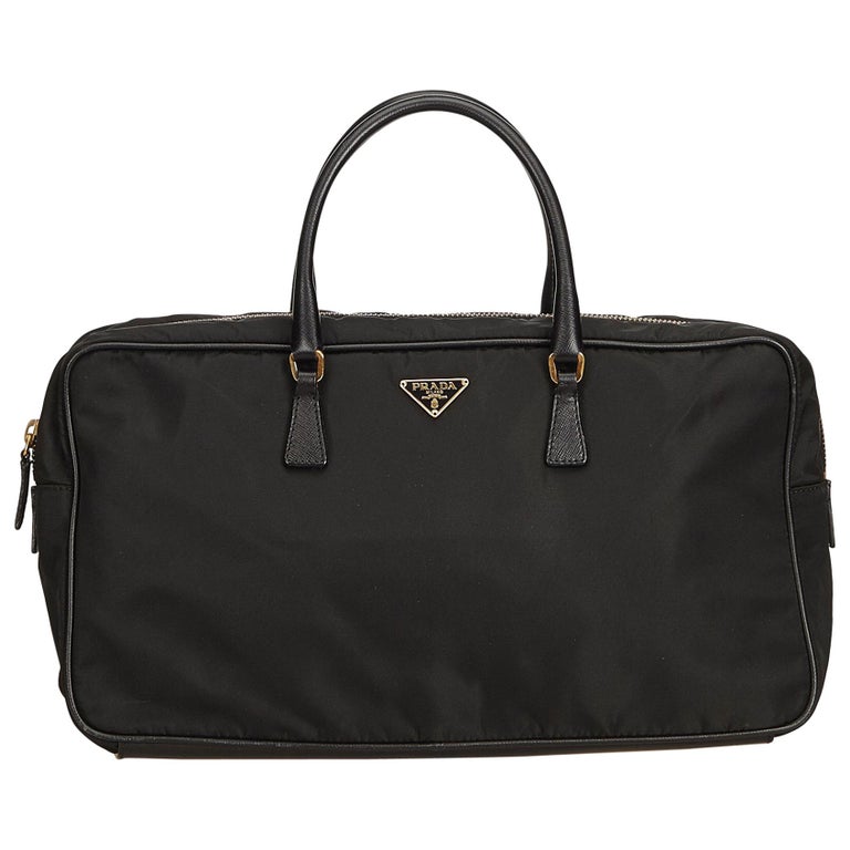 Prada Black Nylon Travel Bag For Sale at 1stdibs
