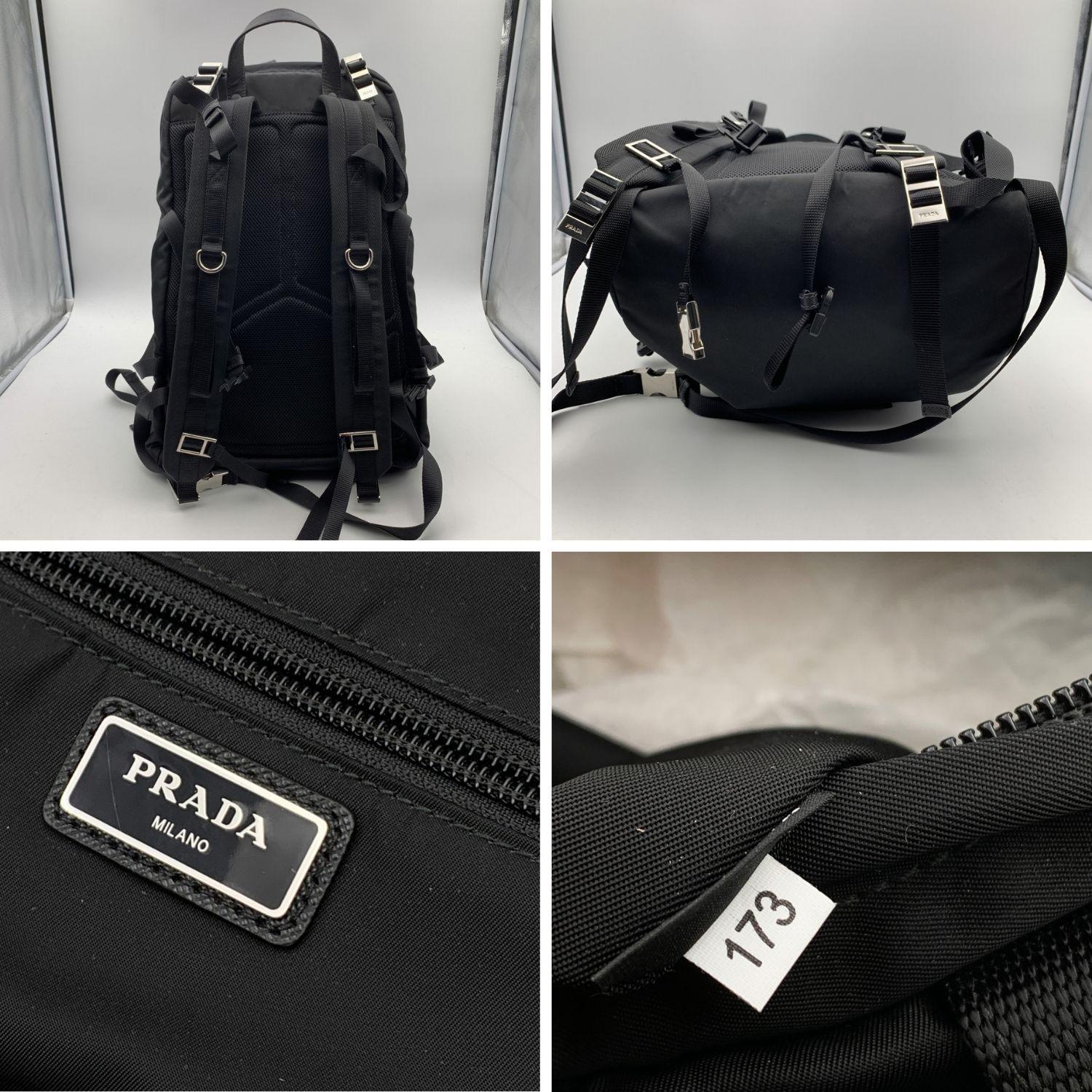Prada Black Nylon Vela Canvas Backpack Shoulder Bag 2VZ022 Prada Black Nylon Vela Canvas Backpack Shoulder Bag 2VZ022