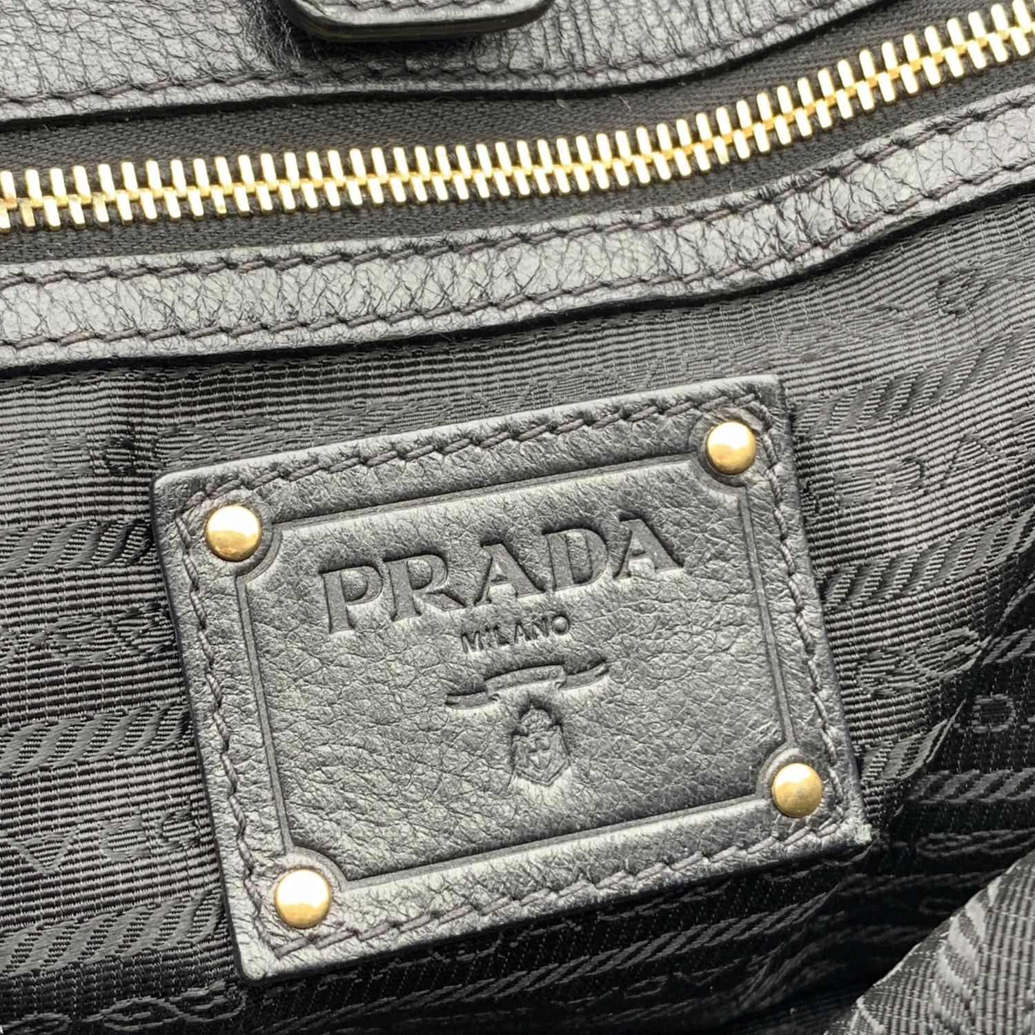 Prada Black Nylon Vela Draped Tote Handbag Shoulder Bag 3
