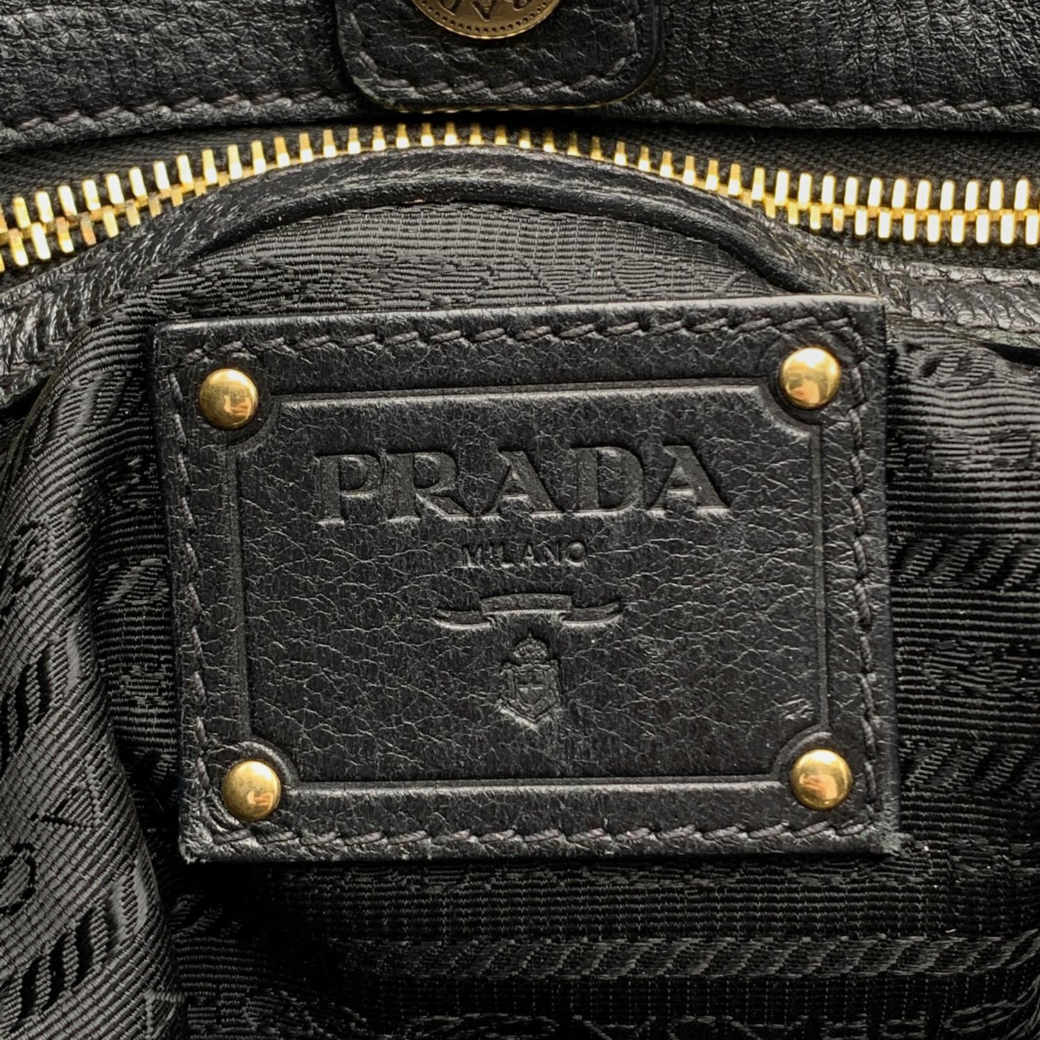 Prada Black Nylon Vela Draped Tote Handbag Shoulder Bag 4