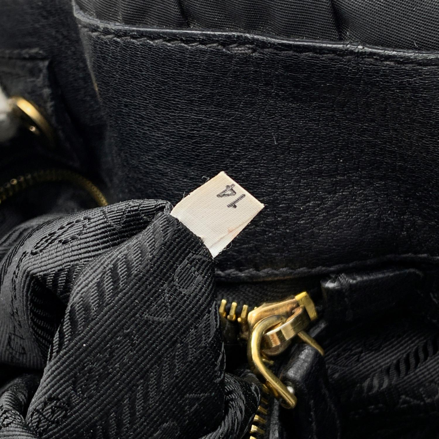 Prada Black Nylon Vela Draped Tote Handbag Shoulder Bag 5