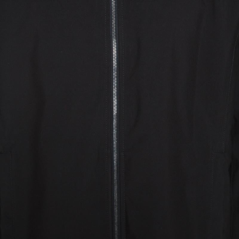 Prada Black Nylon Zip Front Jacket XXL 1