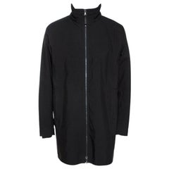 Prada Black Nylon Zip Front Jacket XXL