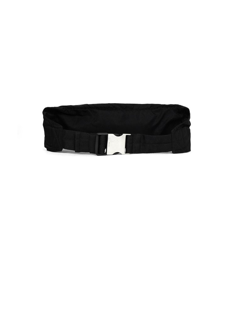 Prada Black Nylon Zip Front Waist Bag/Fanny Pack For Sale at 1stDibs
