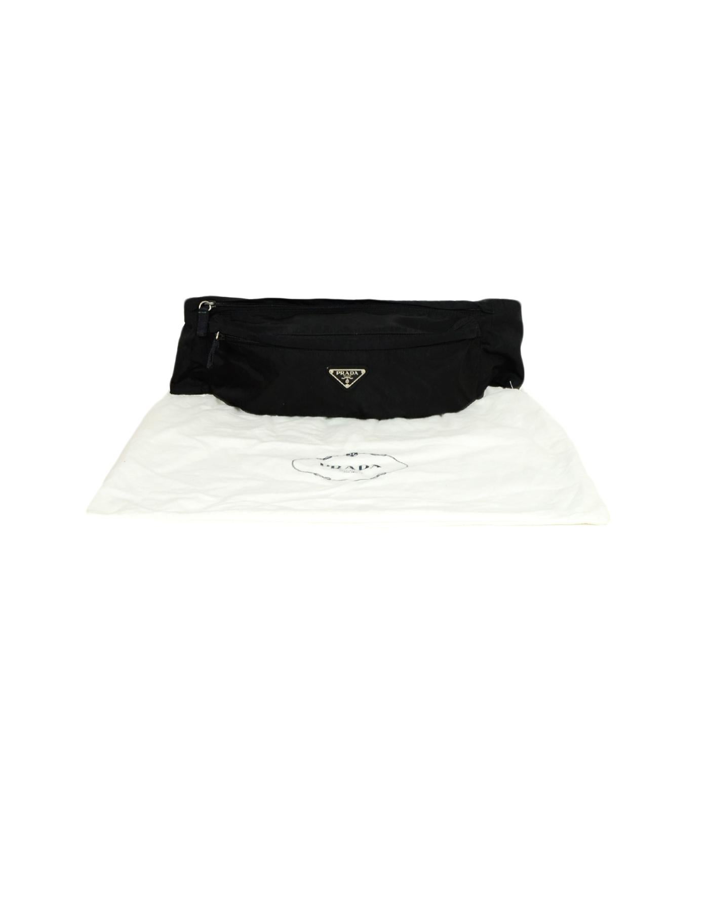 Prada Black Nylon Zip Front Waist Bag/Fanny Pack 4