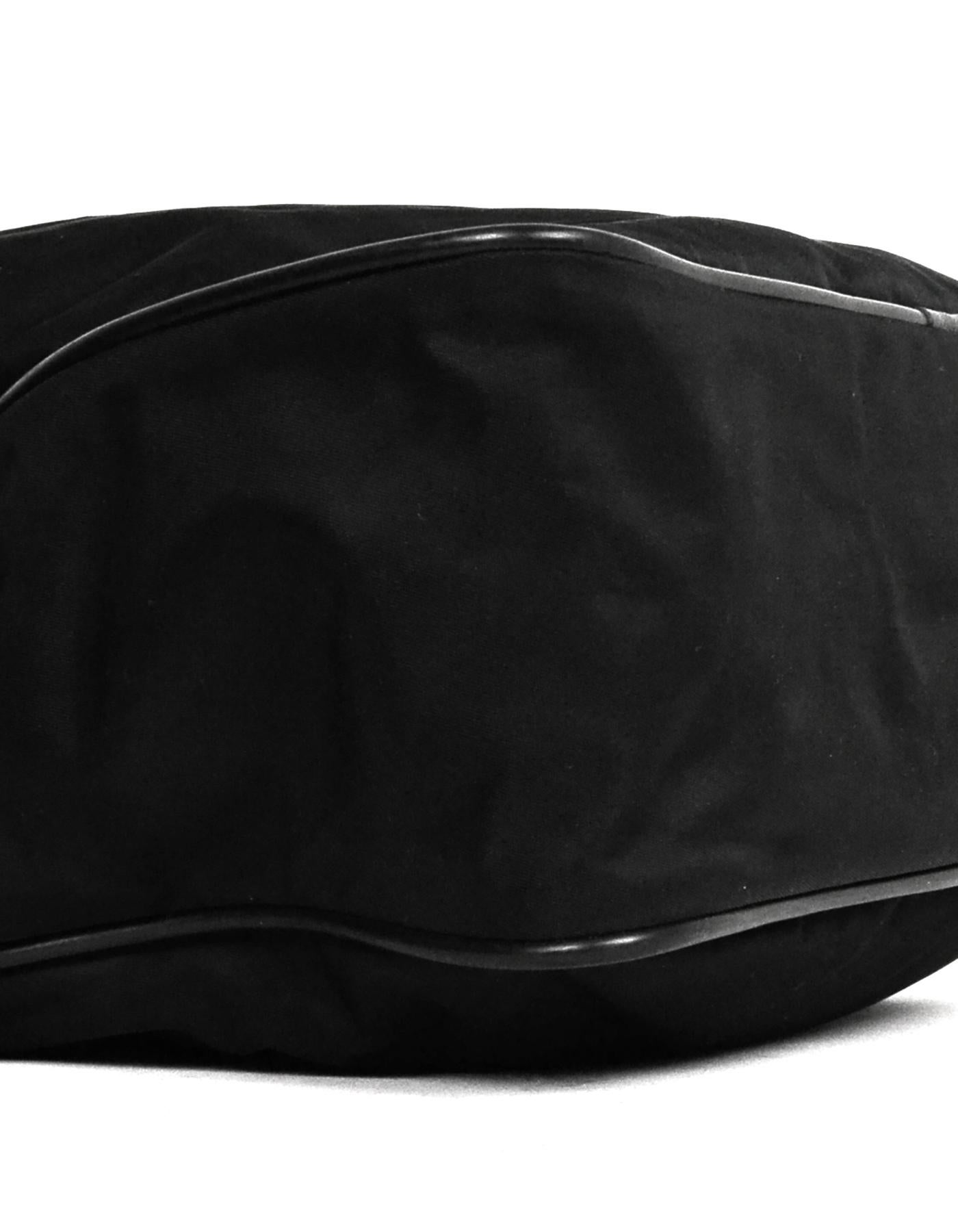 Women's or Men's Prada Black Nylon Zip Top Messenger Bag