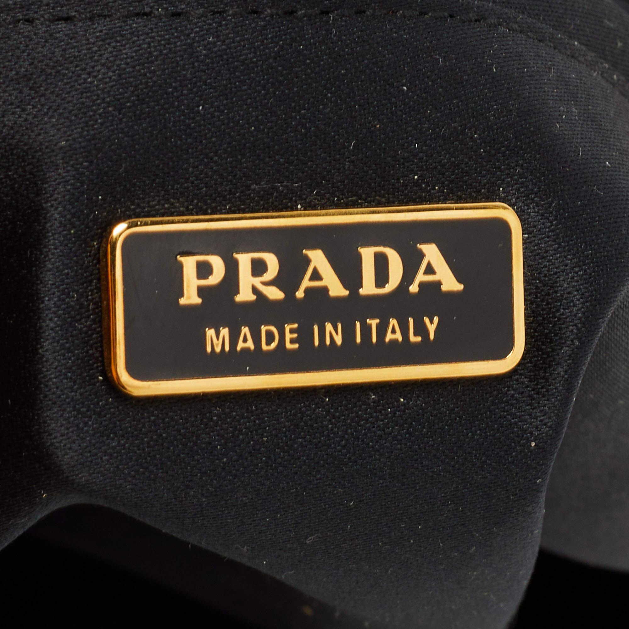 Prada Black Ombre Sequins Logo Chain Clutch 6