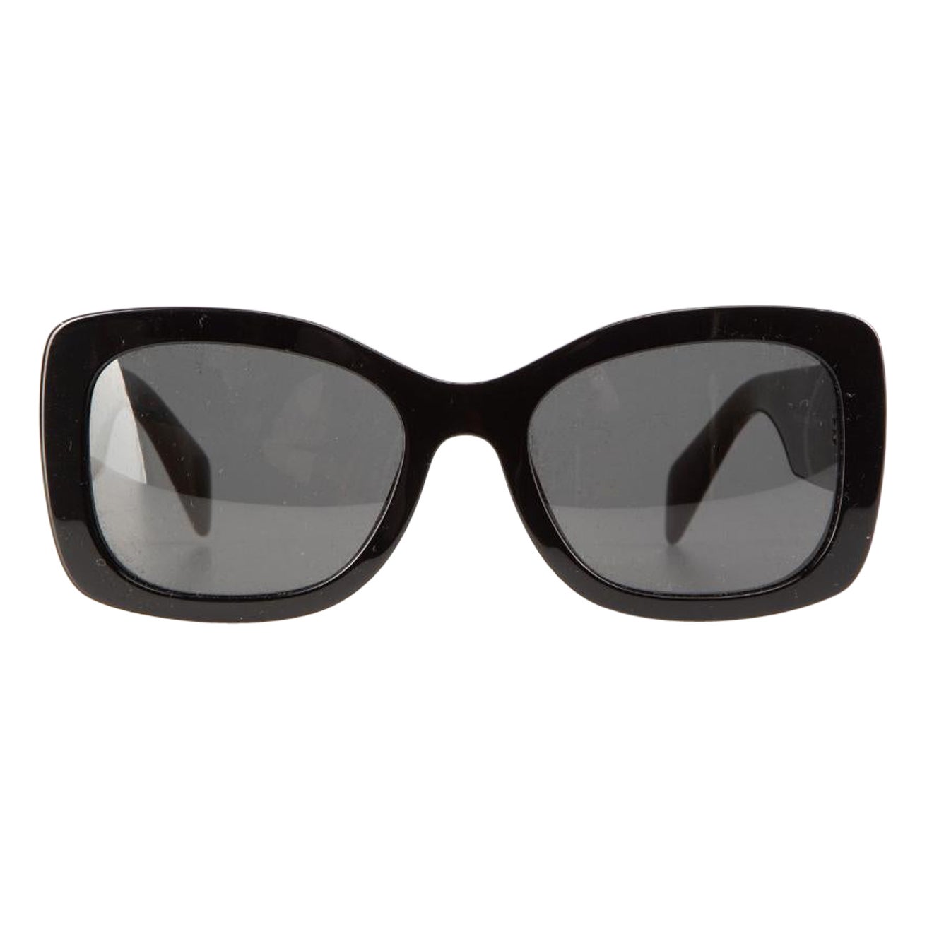 Prada Black Oval Frame Sunglasses