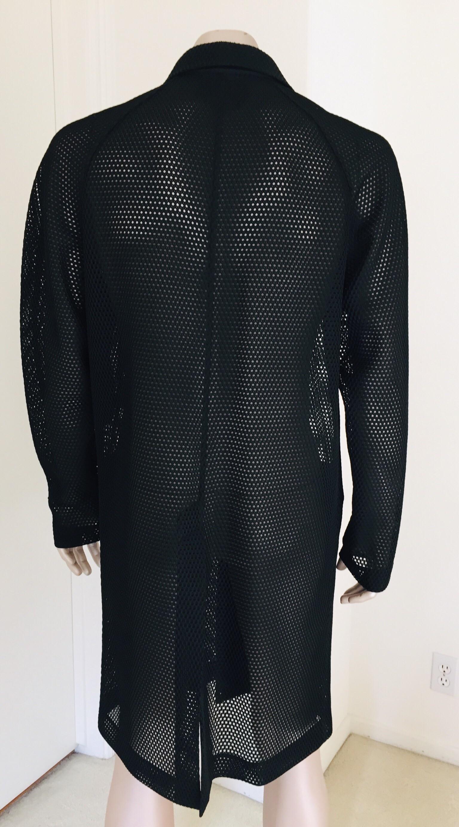Prada Black Overcoat Made in Italy For Sale 5