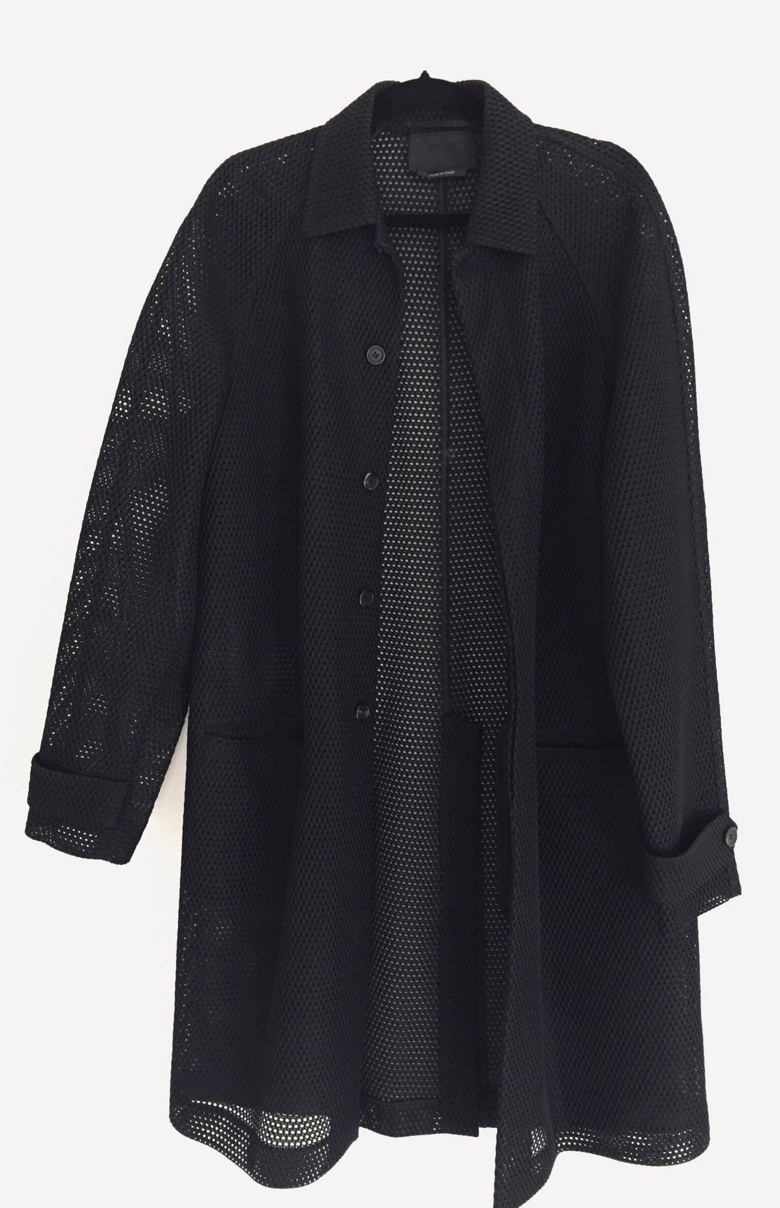 Prada Black Overcoat Made in Italy For Sale 9