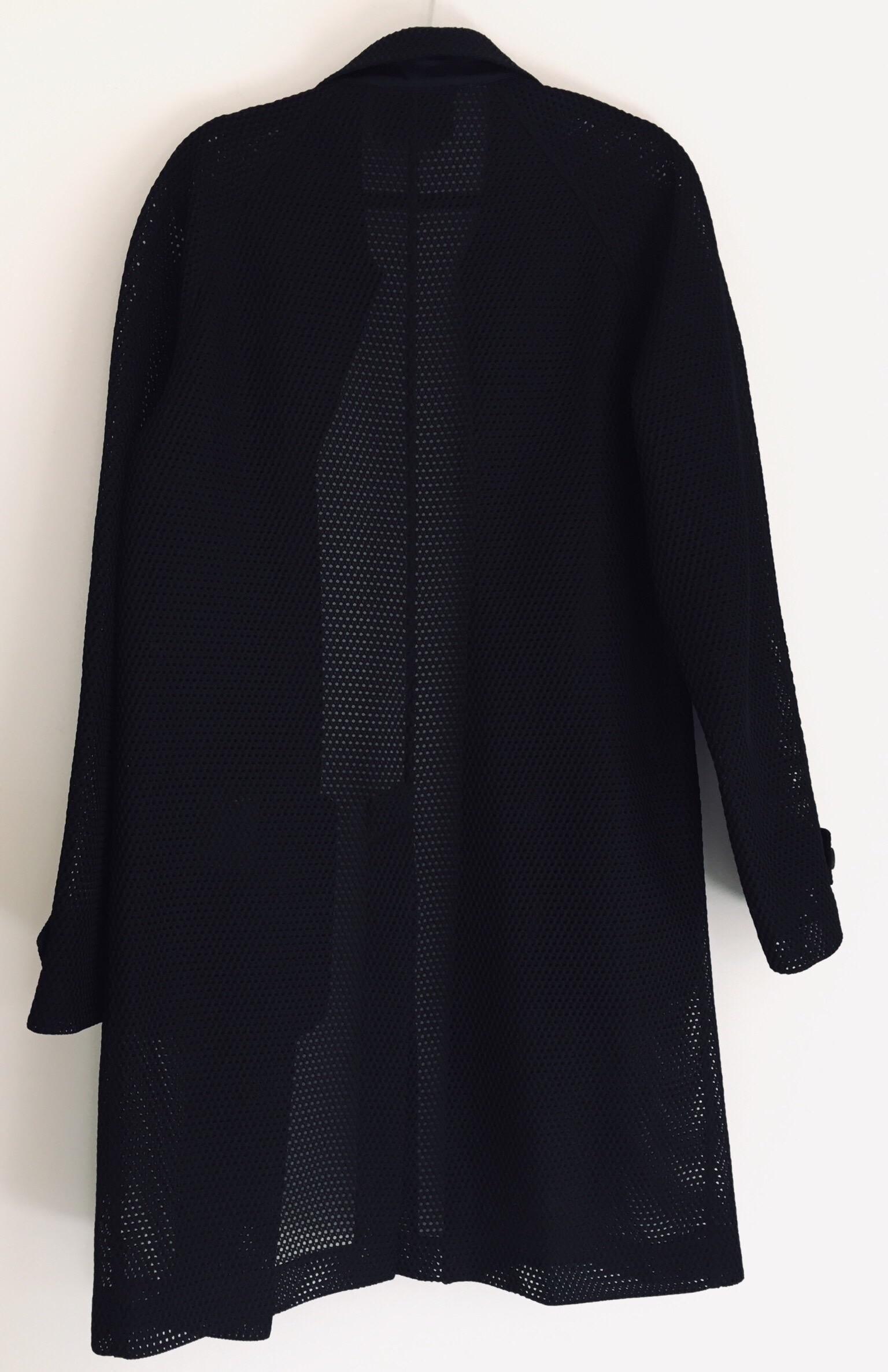 Prada Black Overcoat Made in Italy For Sale 11