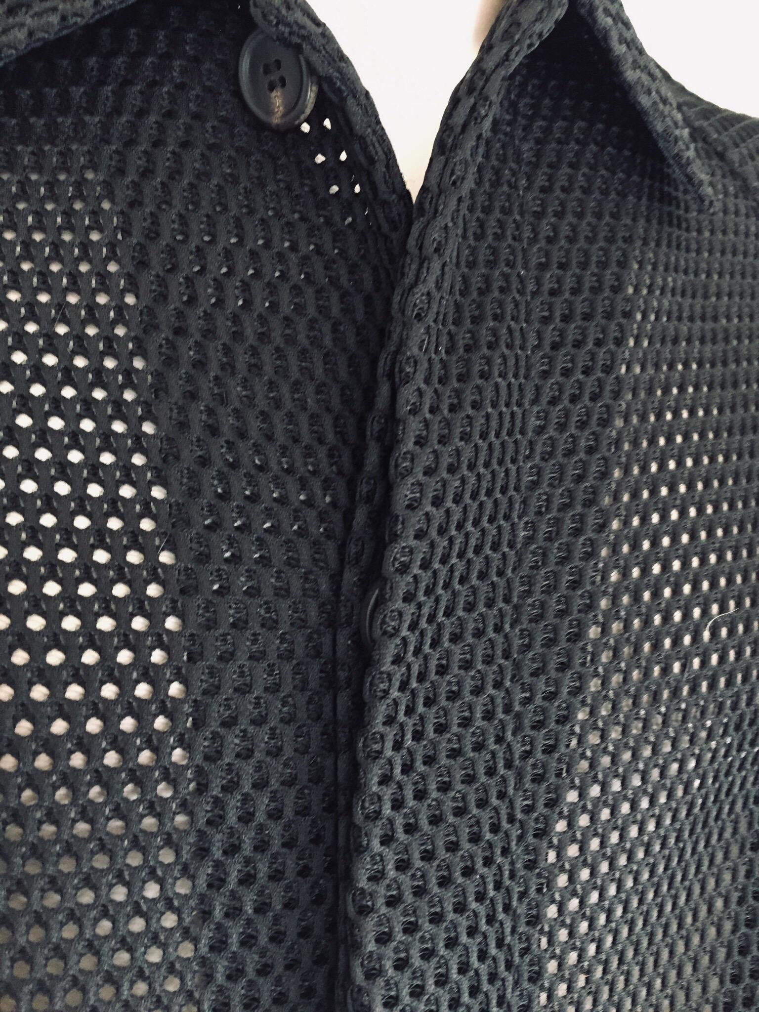 Contemporary Prada Black Overcoat Made in Italy For Sale