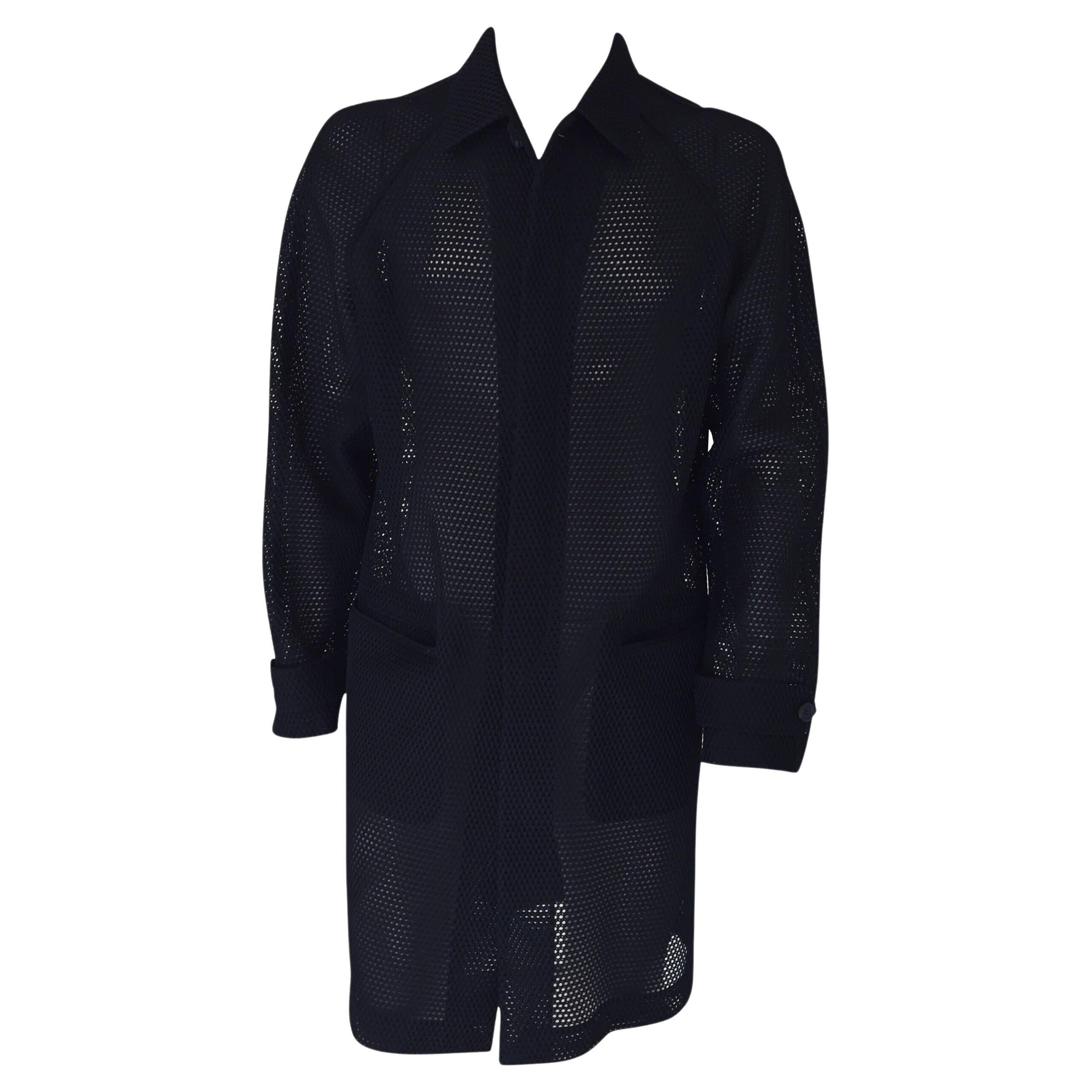 Prada Black Overcoat Made in Italy For Sale