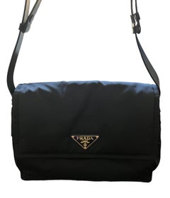 Prada Black Padded Nylon Shoulder Bag