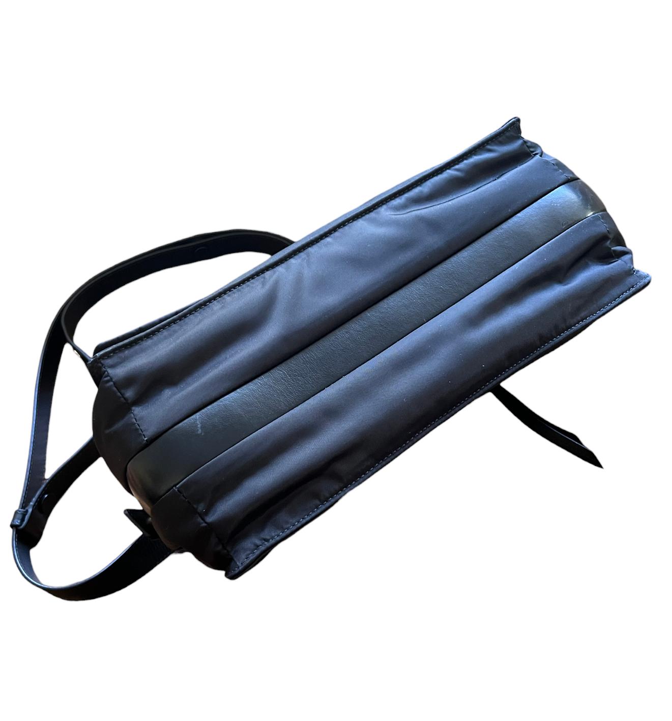 Prada Black Padded Nylon Shoulder Bag In Excellent Condition In Beverly Hills, CA