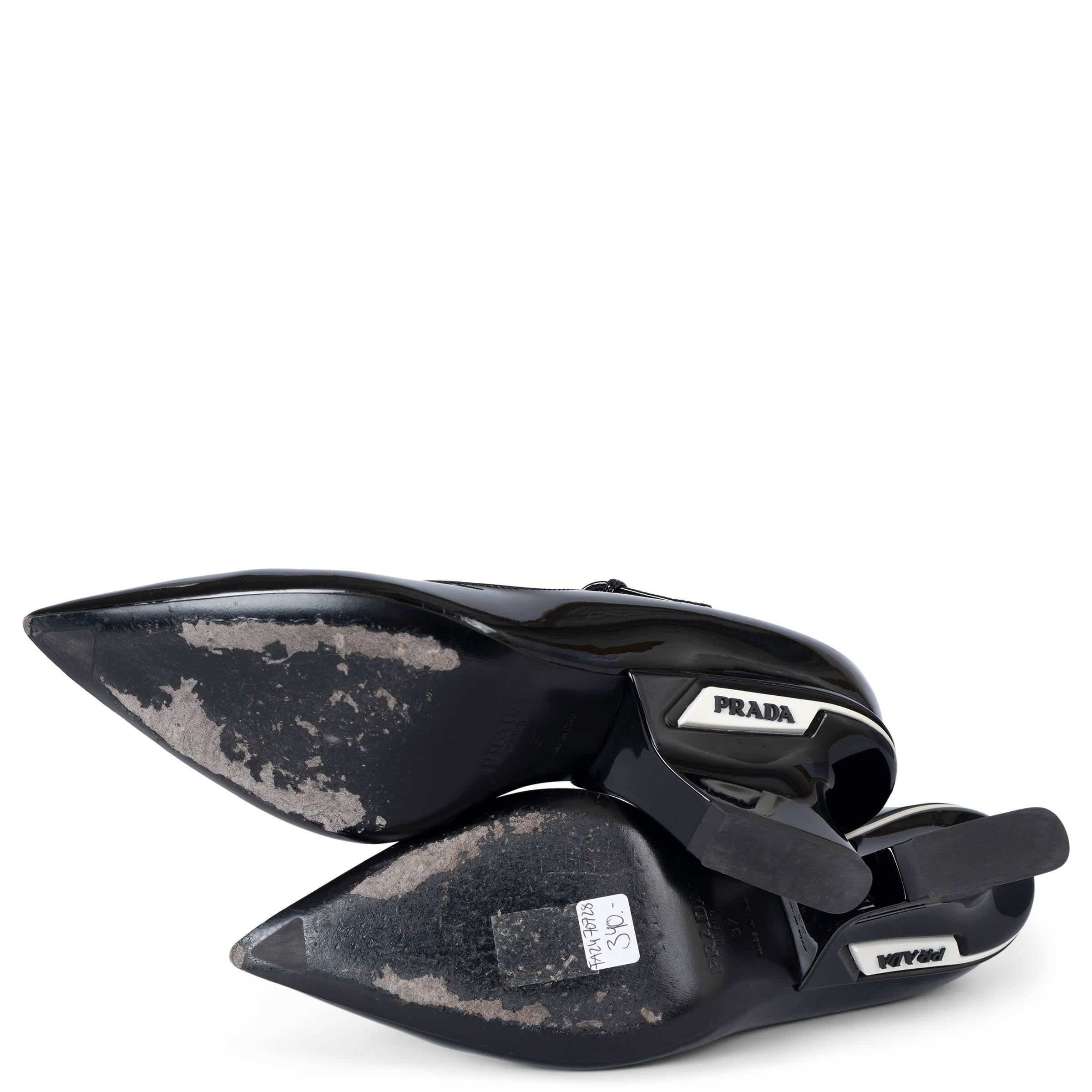 PRADA vernice nera 2018 COURT MARY JANE Pumps Scarpe 37 3