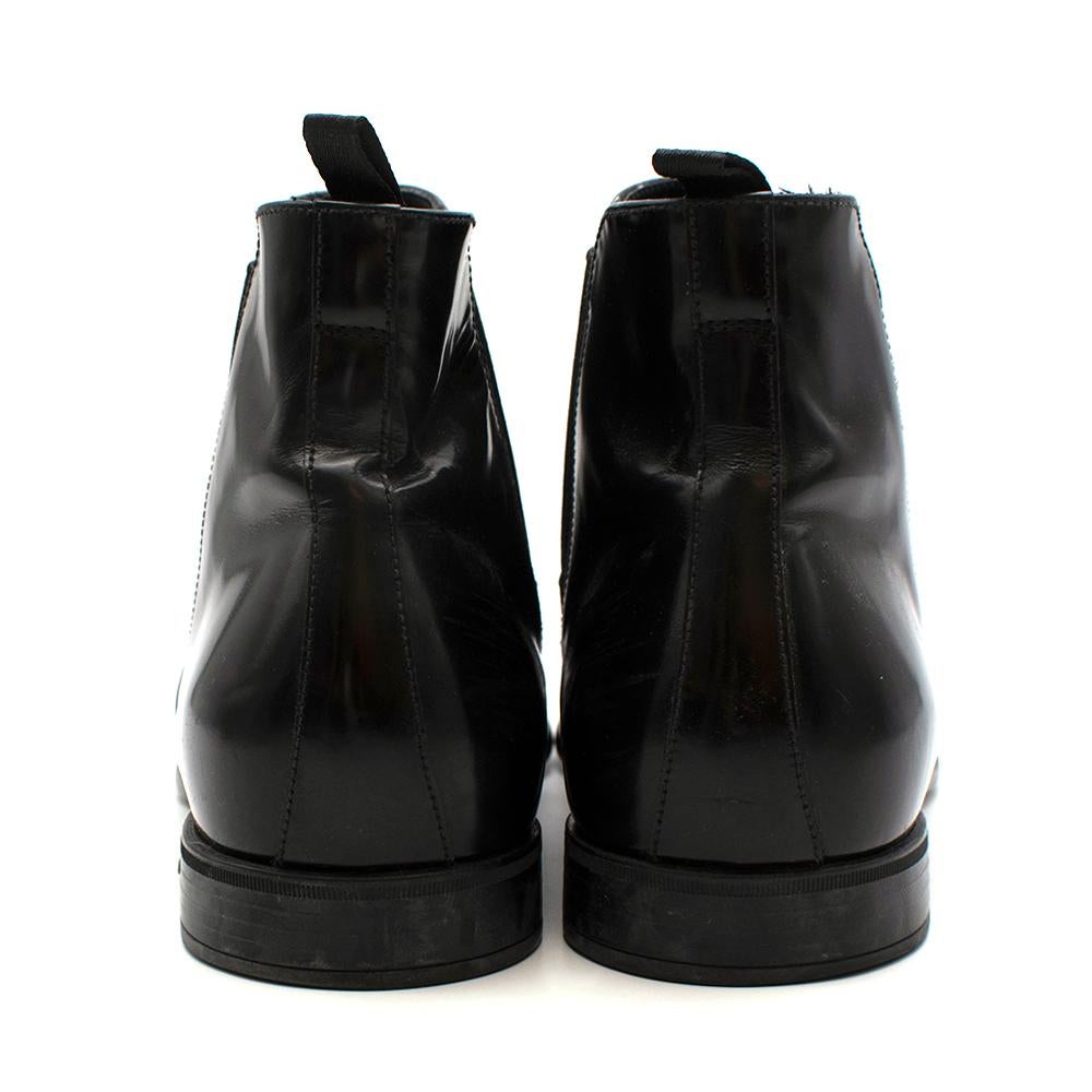 black patent chelsea boots