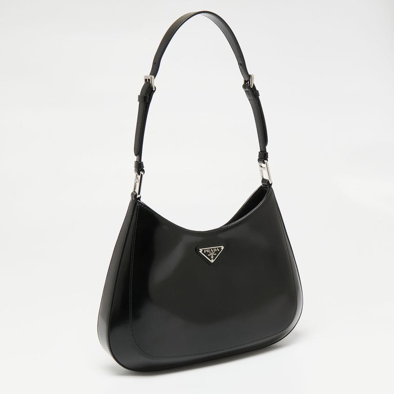 Cleo leather handbag Prada Black in Leather - 32759139