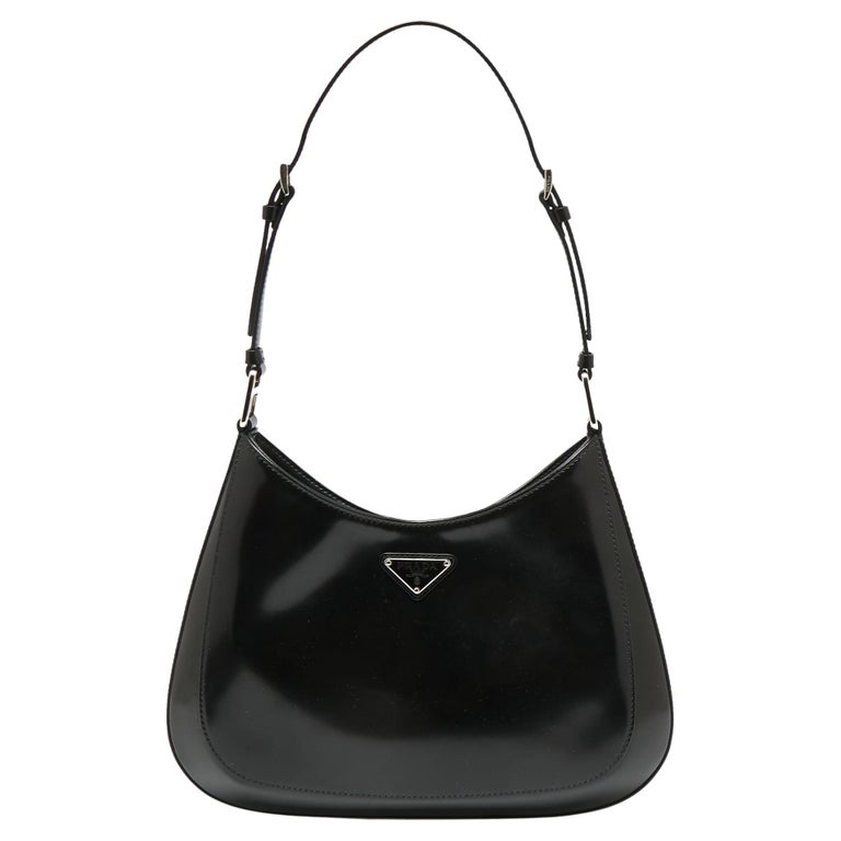 Prada Black Patent Leather Cleo Shoulder Bag at 1stDibs