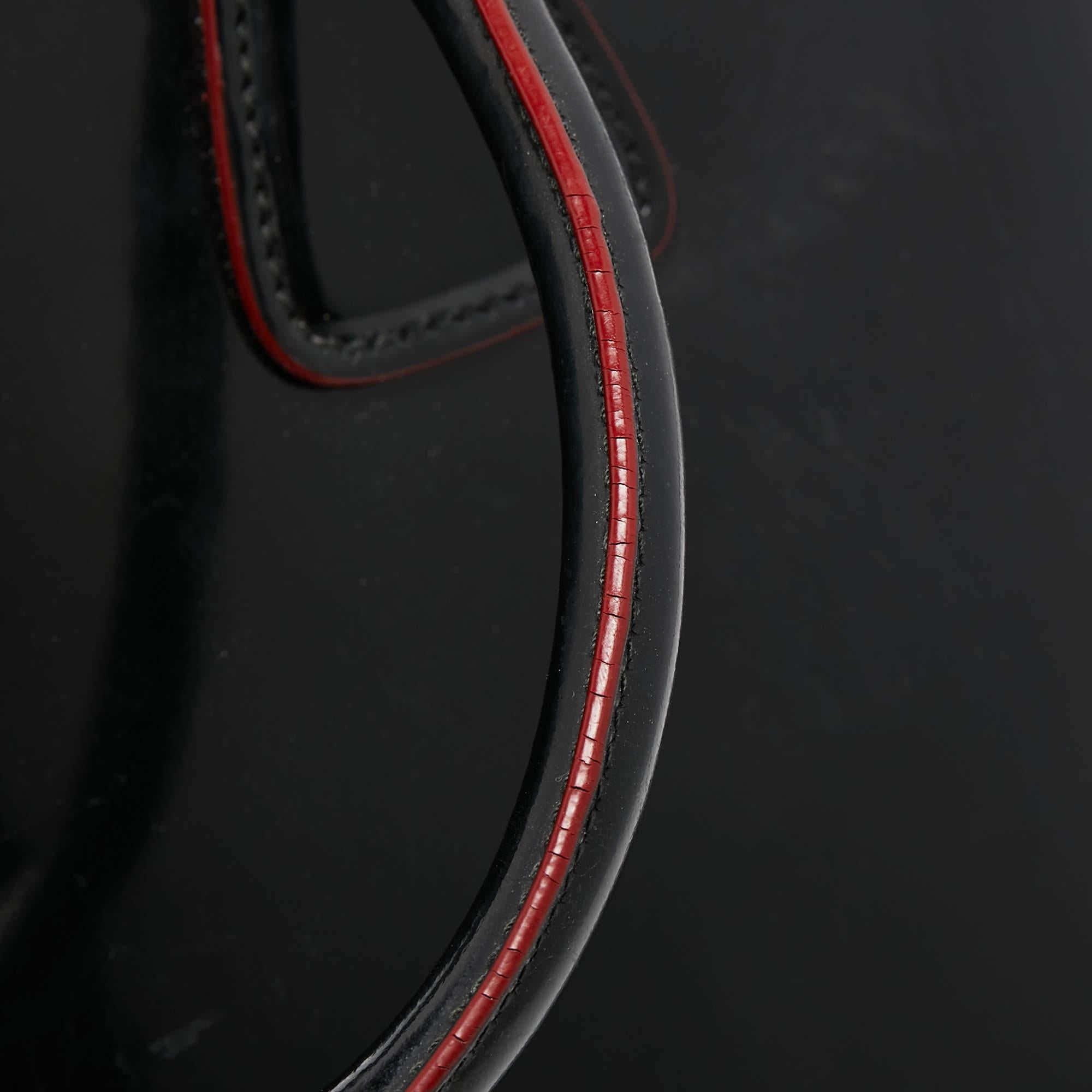Prada Black Patent Leather Large Double Zip Tote 5