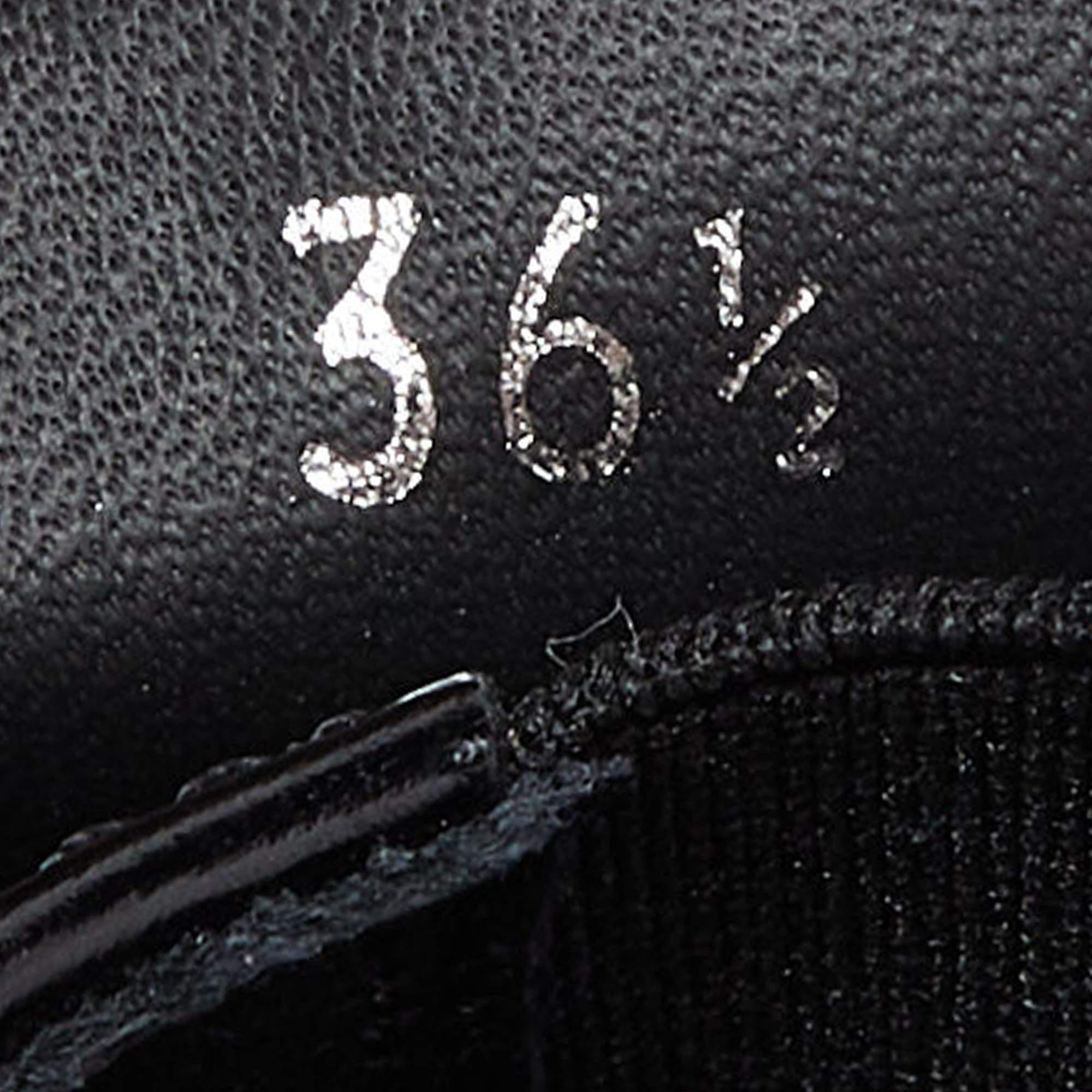 Prada Black Patent Leather Platform Loafers Size 36.5 2