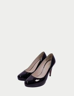 Prada Black Patent Leather Platform Pumps - EU 37.5