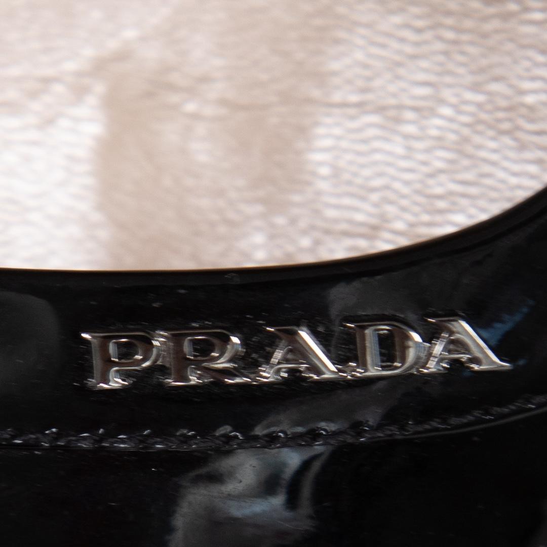 De las mujeres Bailarinas de punta de charol negro Prada Talla IT 38 en venta