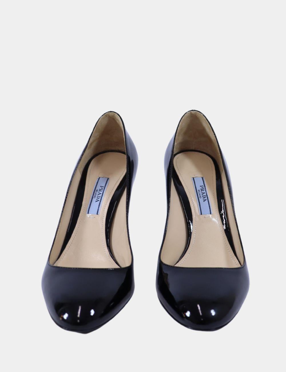 Prada Black Patent Leather Pumps EU 36 1
