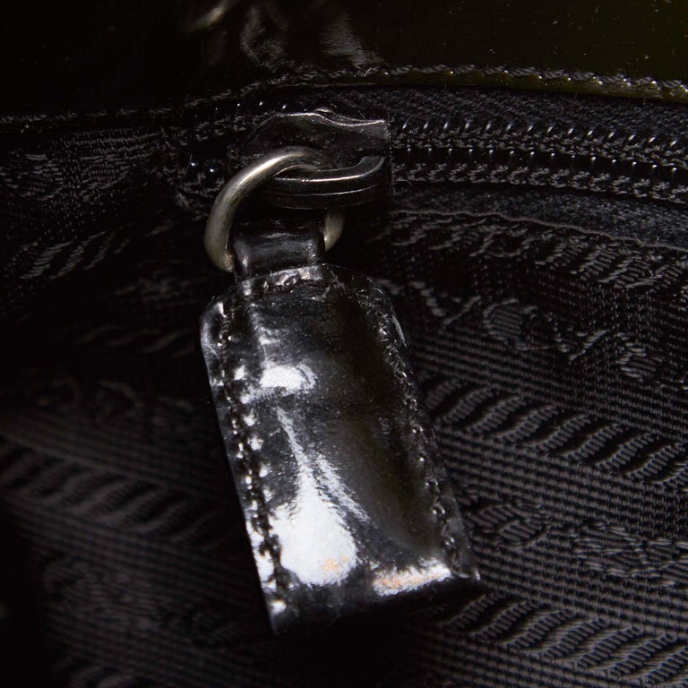 Prada Black Patent Leather Shoulder Bag at 1stDibs