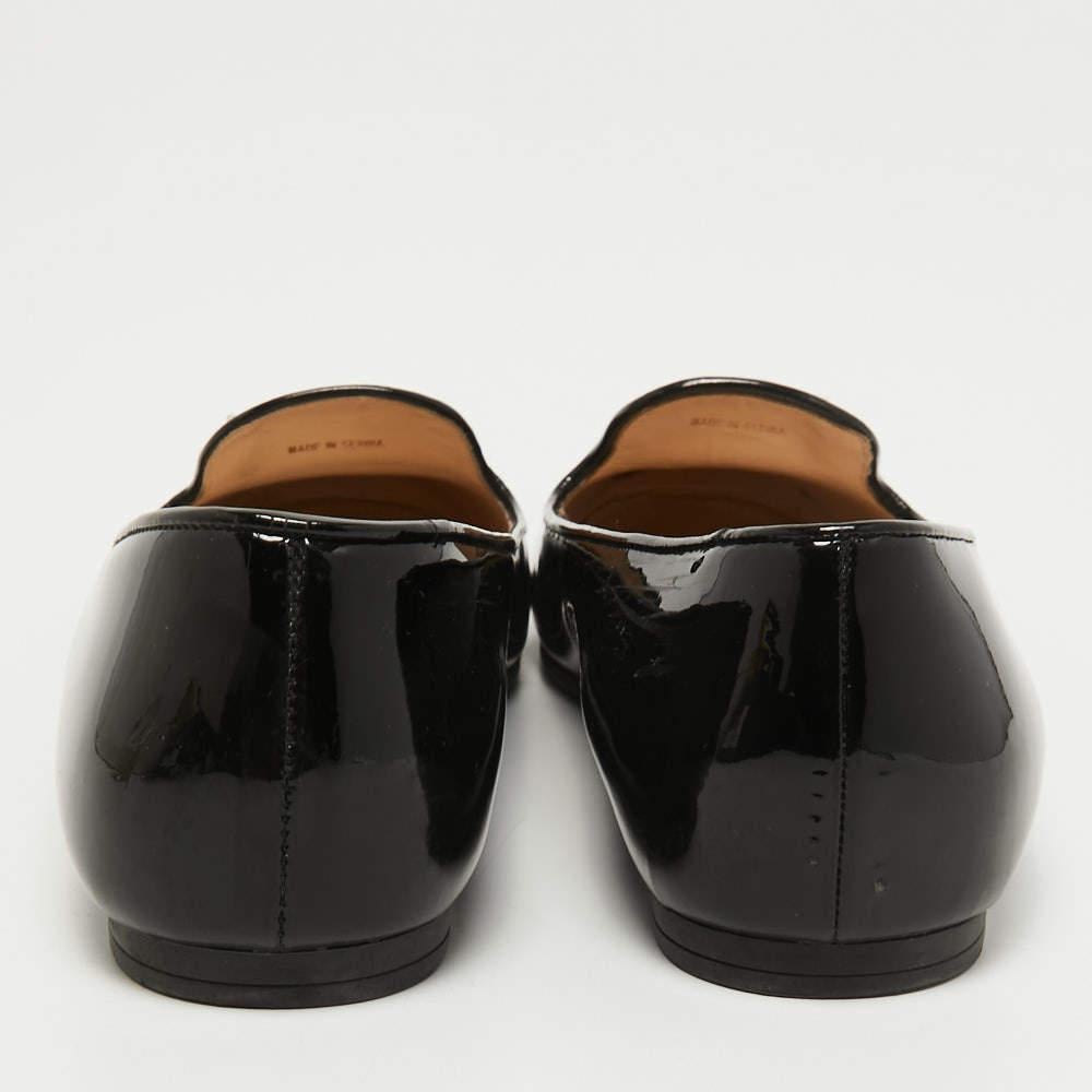 Prada Black Patent Leather Smoking Slippers Size 38 4
