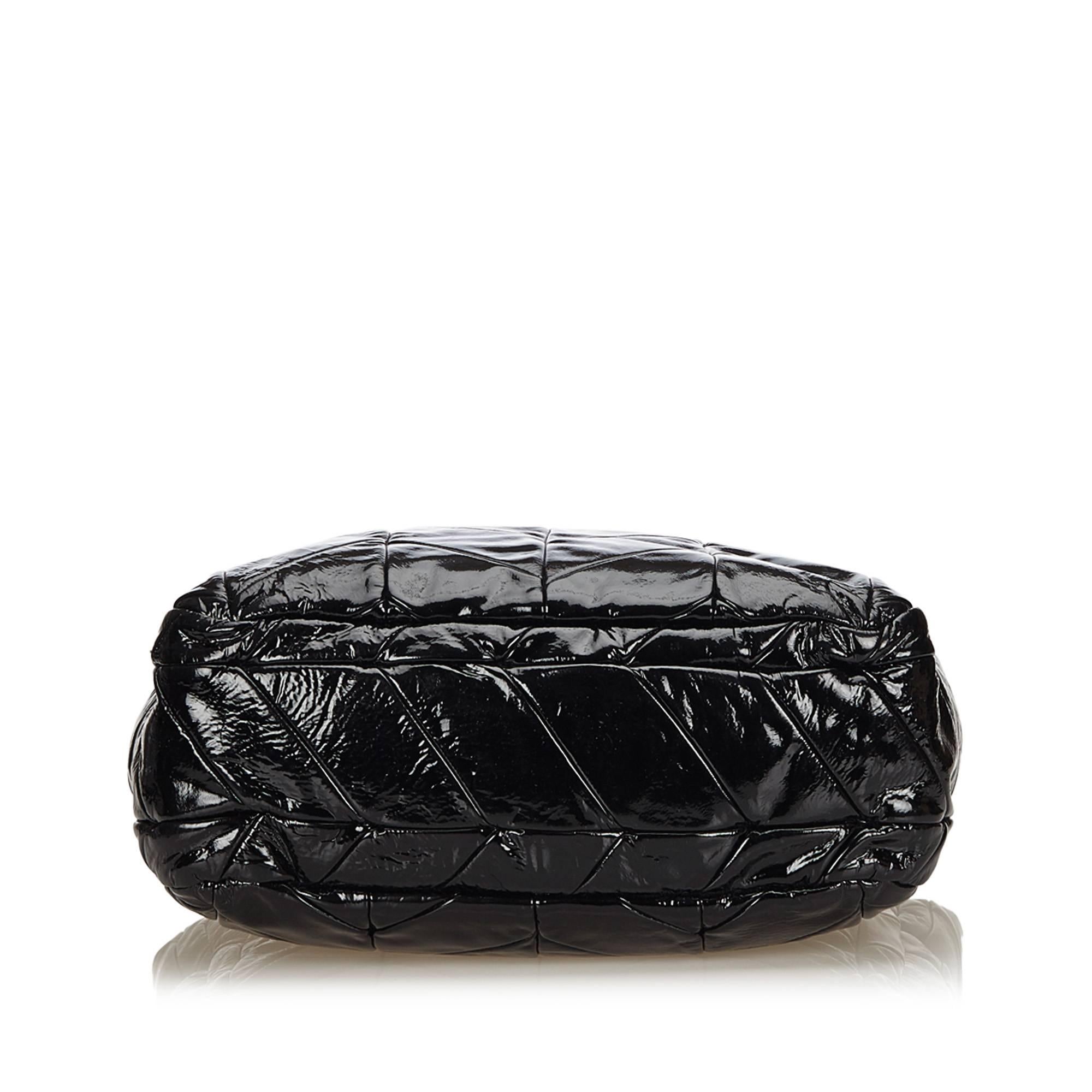 Women's or Men's Prada Black Patent Leather Tote Bag