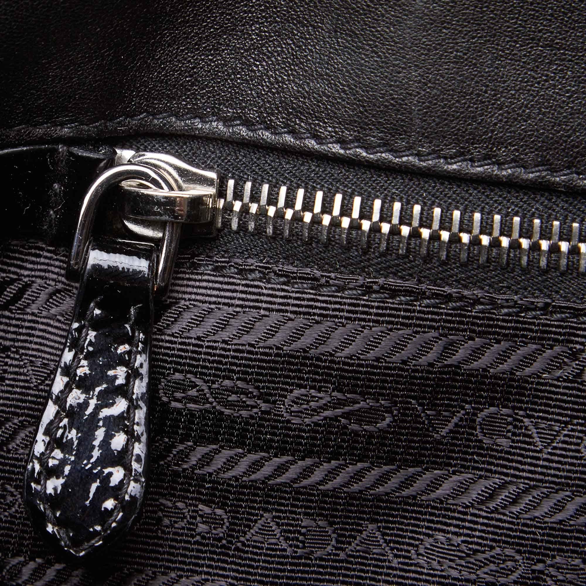 Prada Black Patent Leather Tote Bag 3