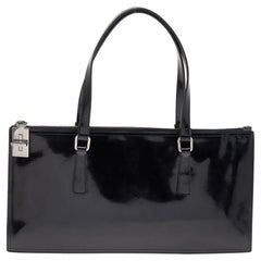 Prada Black Patent Leather Tote