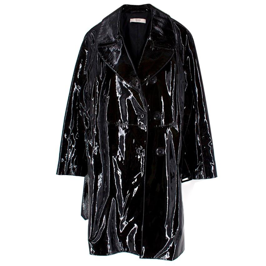 black patent coat