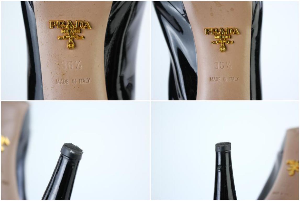 Prada Black Patent Platform 15pt929 Pumps In Good Condition For Sale In Forest Hills, NY