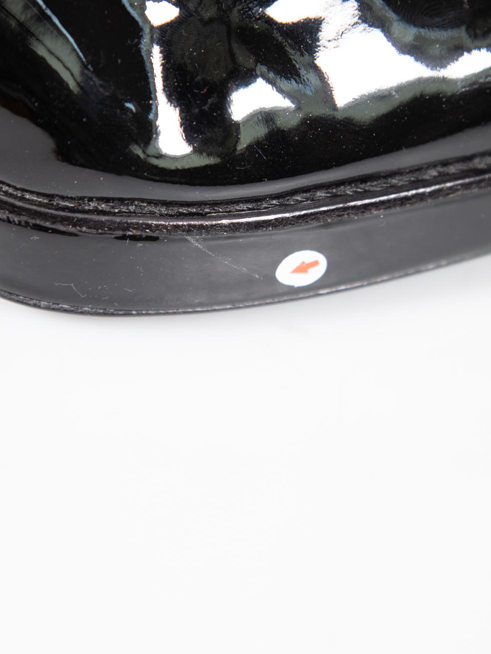 Prada Schwarze Lack Spitze spitz zulaufende Zehe Slingback Heels Größe IT 37,5 im Angebot 5