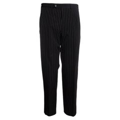Prada, black pinstripe trousers
