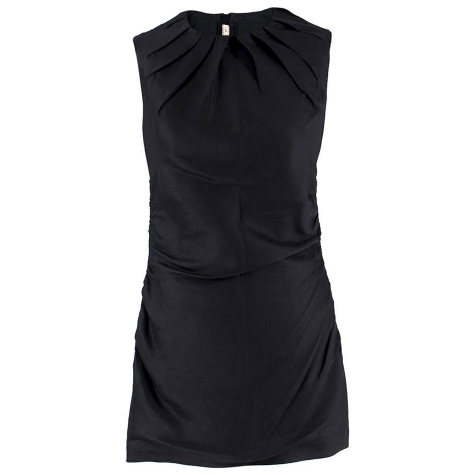 Prada black pleated ruched sleeveless dress - Size US 6 For Sale