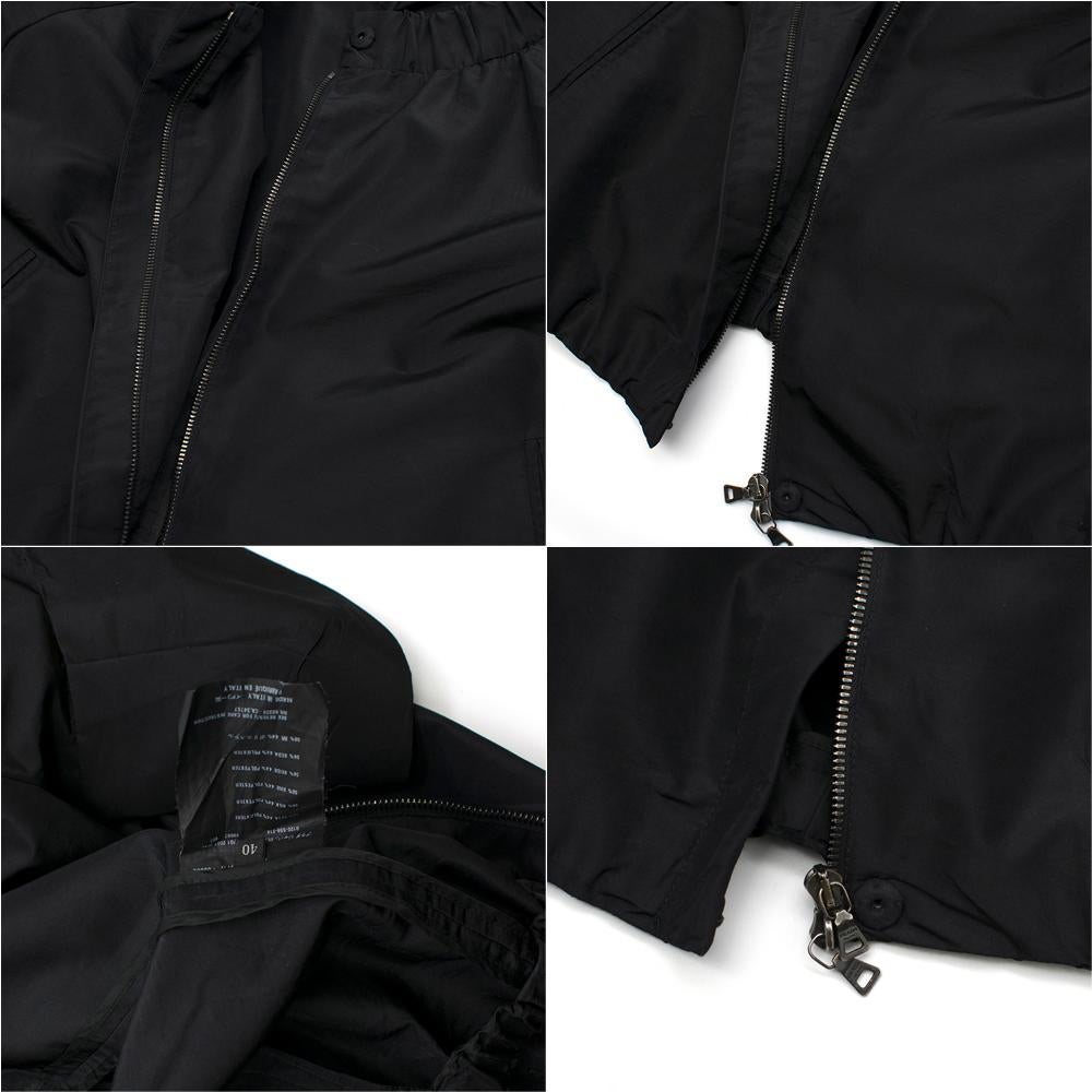 Prada Black Pleated Short Jacket	 Size US 4 4