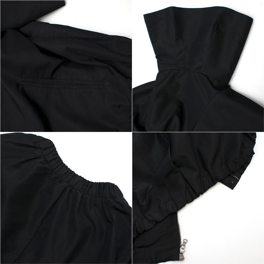 Prada Black Pleated Short Jacket	 Size US 4 5