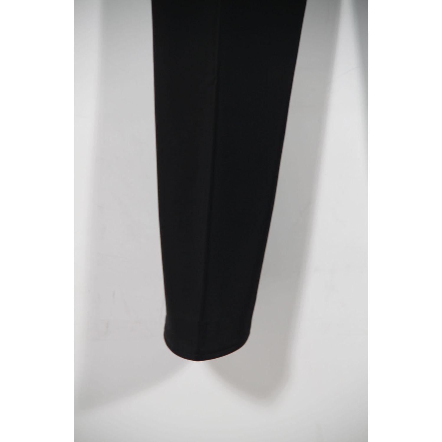 Prada Black Poly Techno Fabric Tailored Trousers Pants Size 42 In Excellent Condition In Rome, Rome