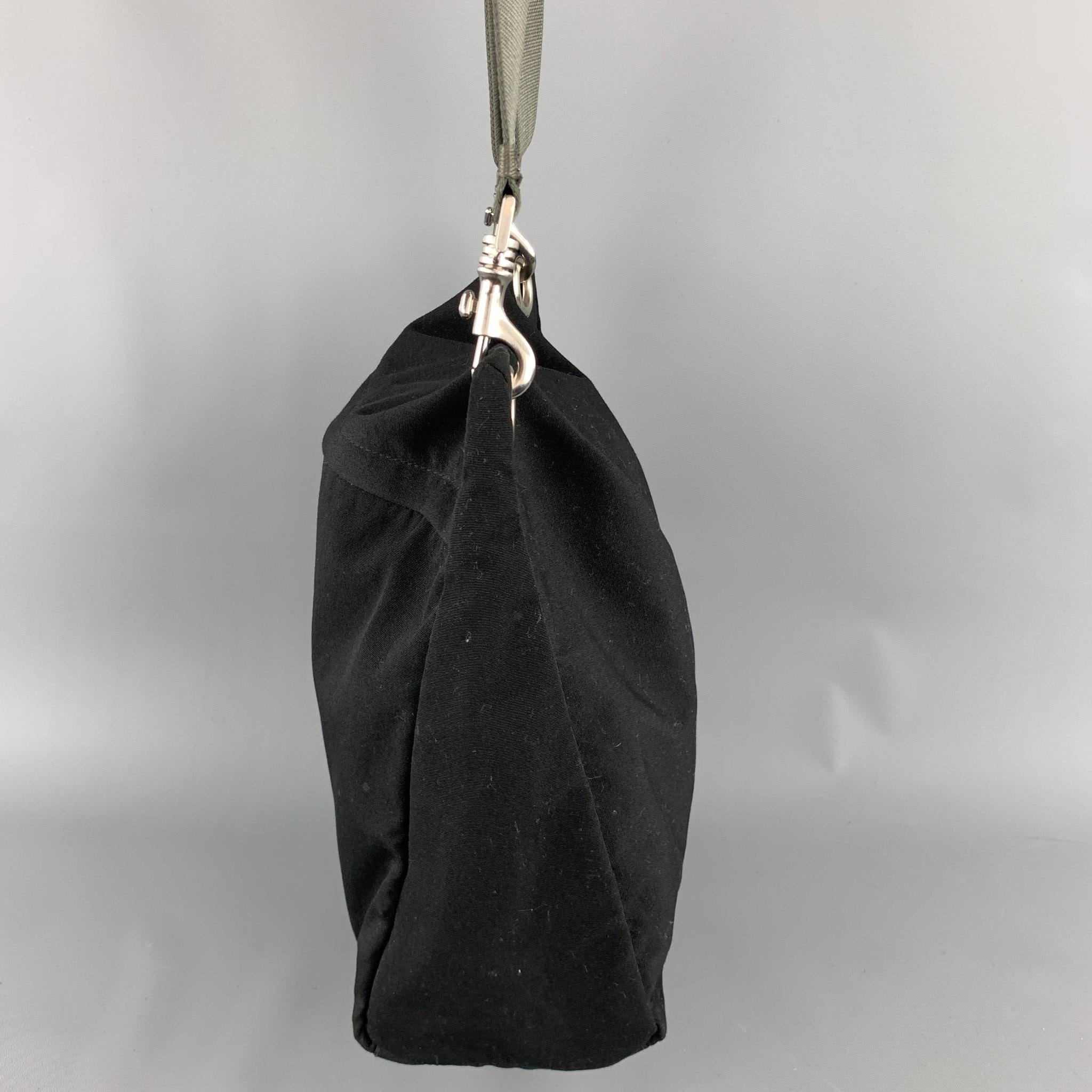PRADA Black Polyamide Canvas Messenger Handbag In Good Condition In San Francisco, CA