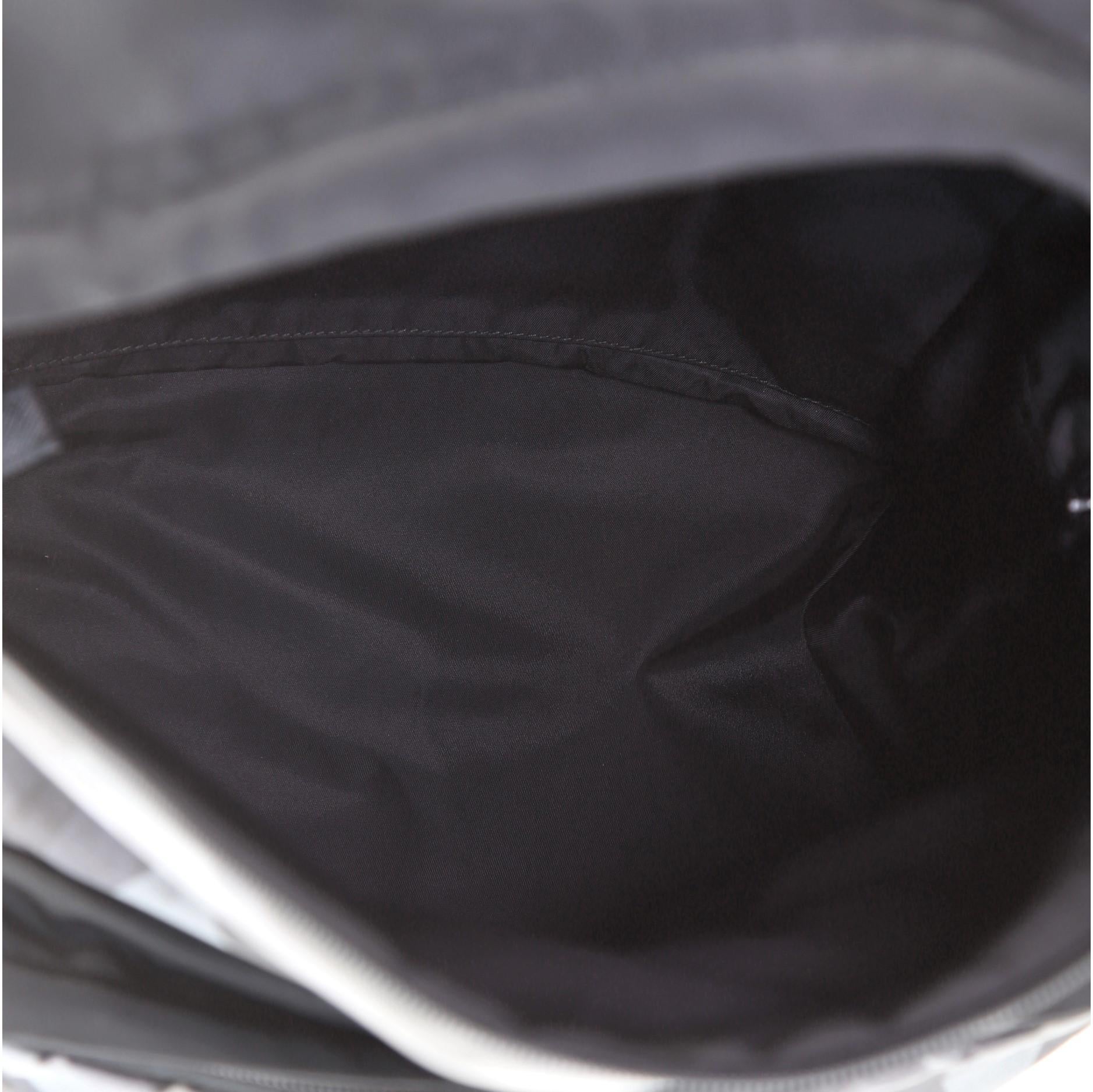 Prada Black Printed Camo Tessuto Front Pocket Medium Backpack 1