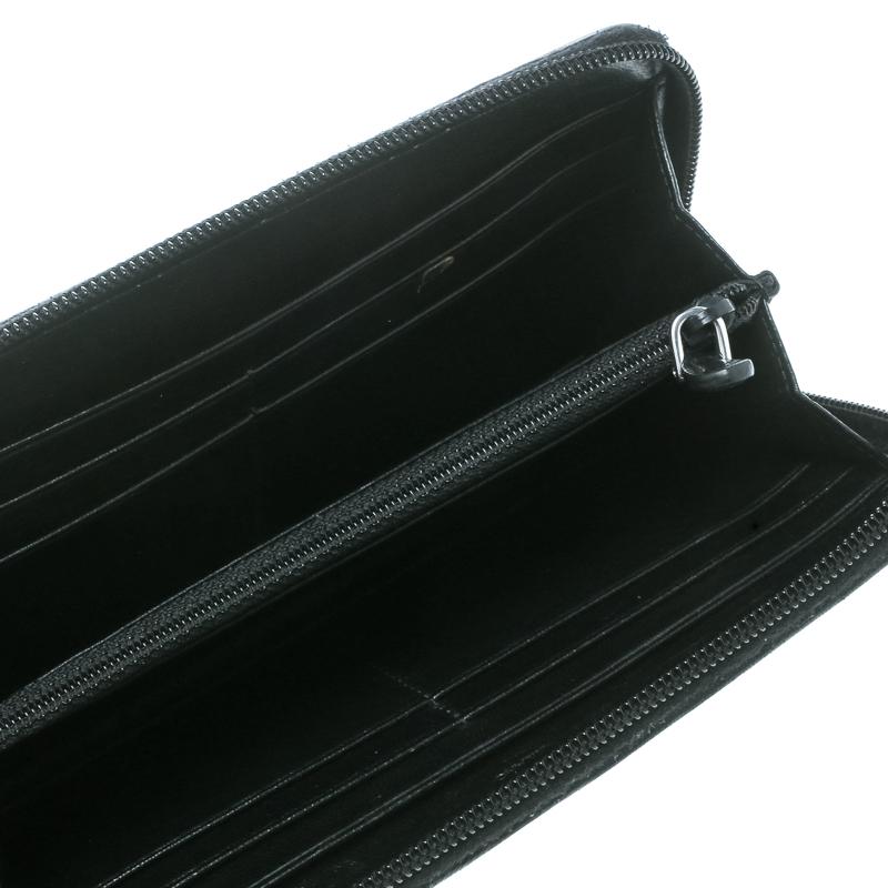 Women's or Men's Prada Black Quilted Fabric Zip Around Wallet
